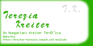 terezia kreiter business card